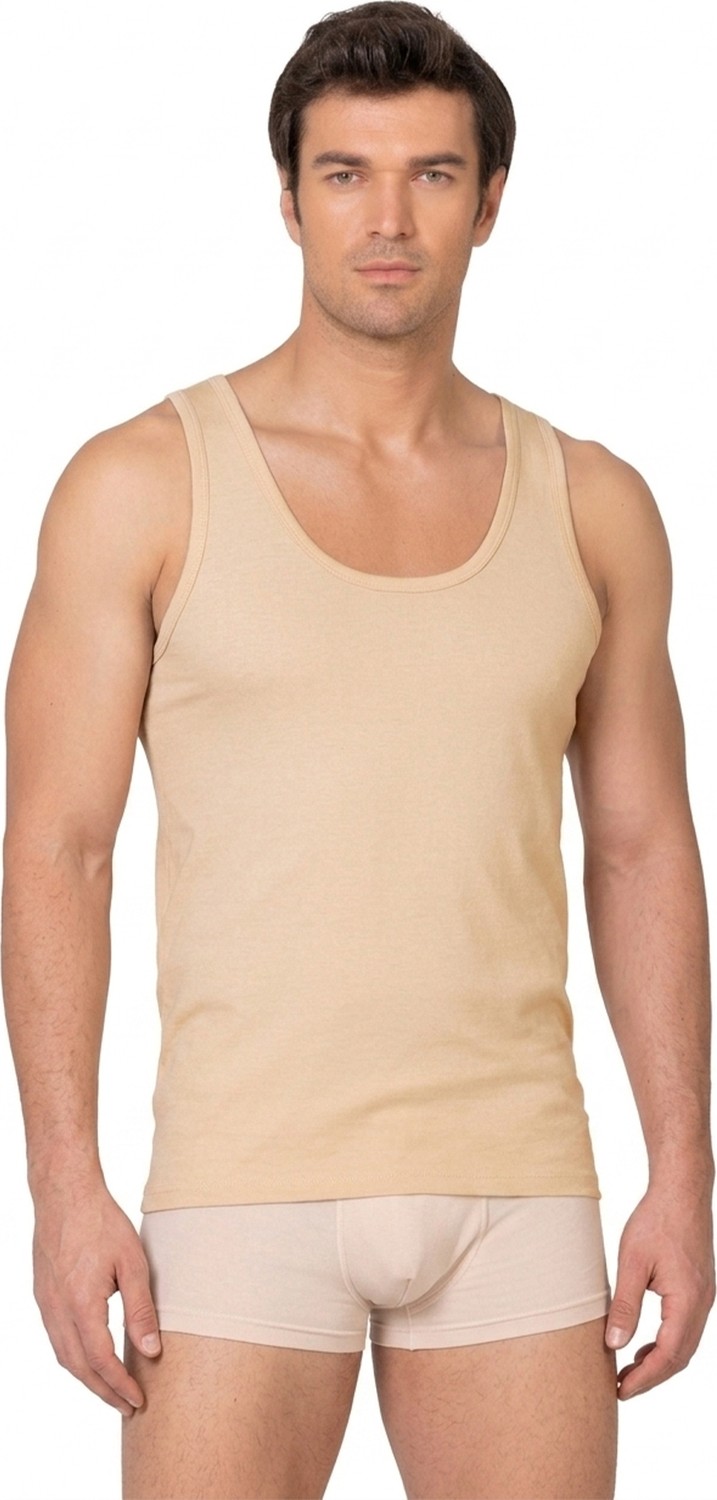 Özkan Underwear Özkan 12403 Erkek Likrasız Premium Kumaş Pamuklu Modal Esnek Rahat Kalın Askılı Atlet