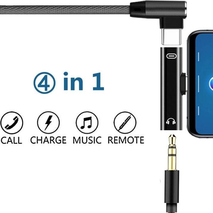 Die Grup Lunatic 9044 Type C To 3.5mm Stereo Kulaklık Aux Şarj Çevirici Dönüştürücü Adaptör görsel 3