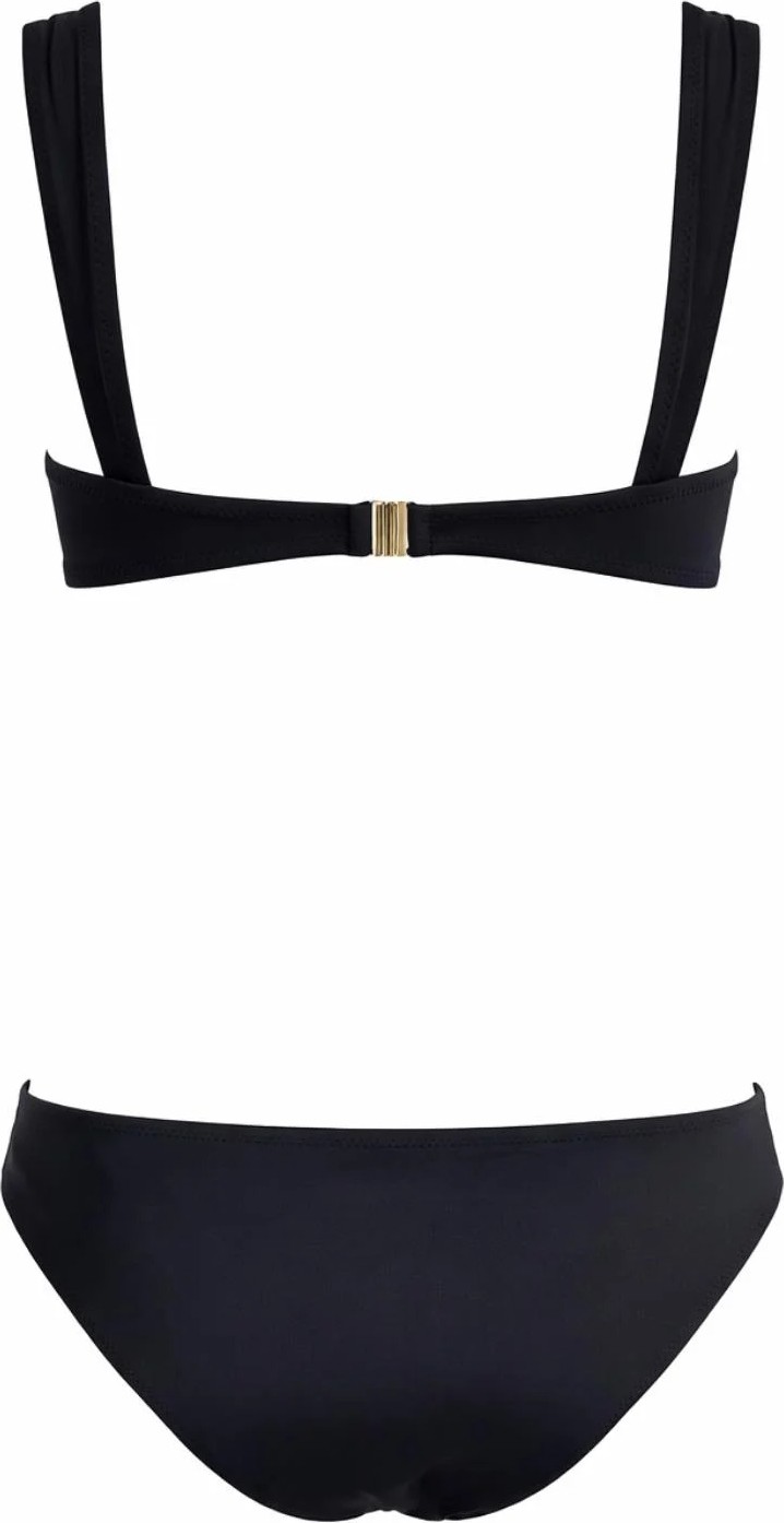 Sailor Moda Siyah Straplez Aksesuarlı Kadın Bikini Takım Özel Tasarım %80 Polyamide %20 Elastane görsel 2