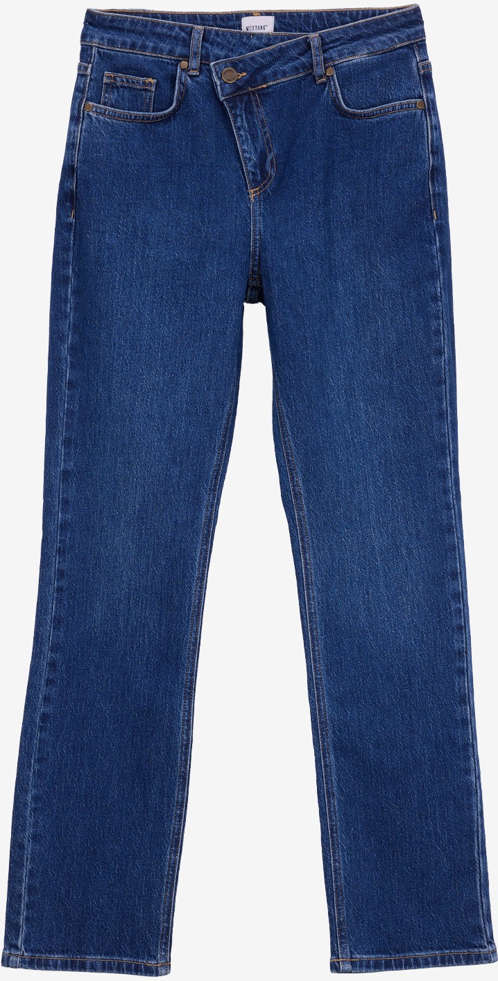 Mustang Yüksek Bel Bol Paça Geniş Fit Indigo Kadın Denim Pantolon M5WL-PNT1316