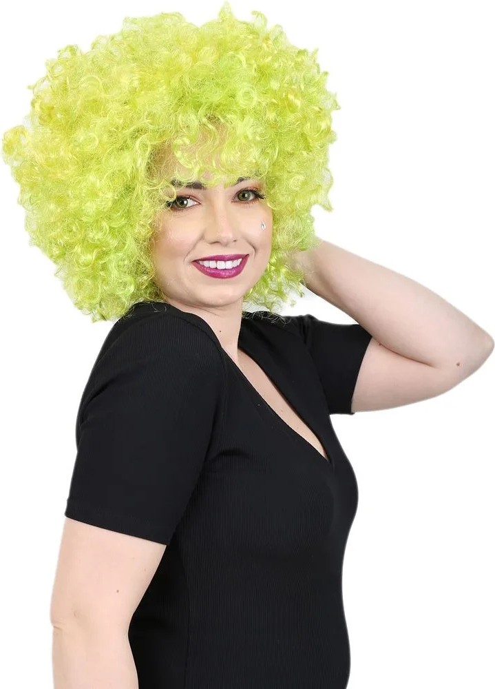 Uravas Store Animasyon Parti ve Palyaço Peruğu / Neon Yeşil görsel 3
