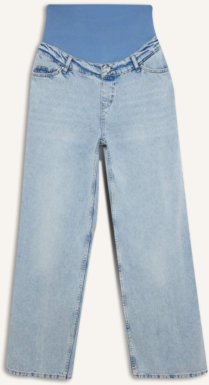 DeFacto Wide Leg Beli Lastikli Uzun Jean Yıkamalı Hamile Pantolon H2070AX26SM