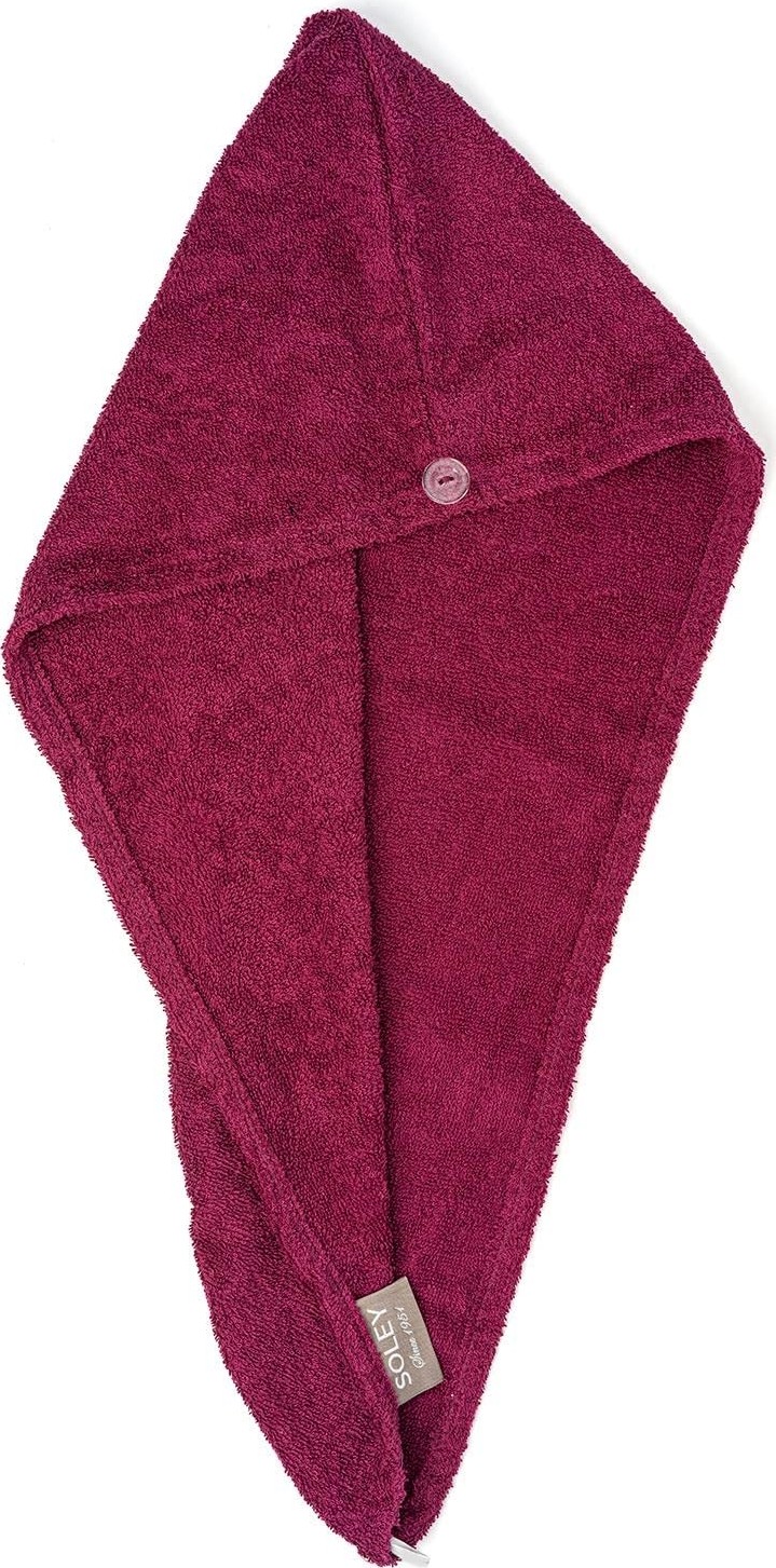 Uravas Store Soley | Talya | Extra Yumuşak Pamuklu Saç Havlusu - Bone Bordo