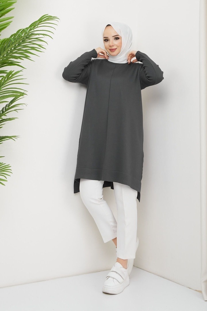 Pamuk Butik Kadın Merserize Triko Kazak Tunik görsel 2