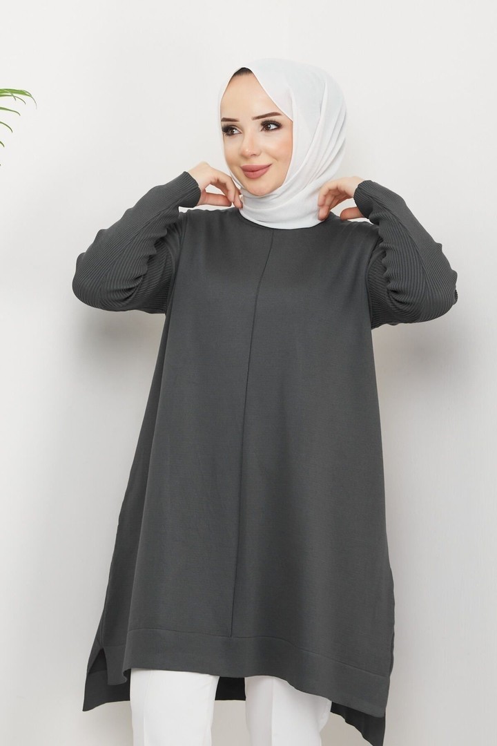 Pamuk Butik Kadın Merserize Triko Kazak Tunik görsel 3