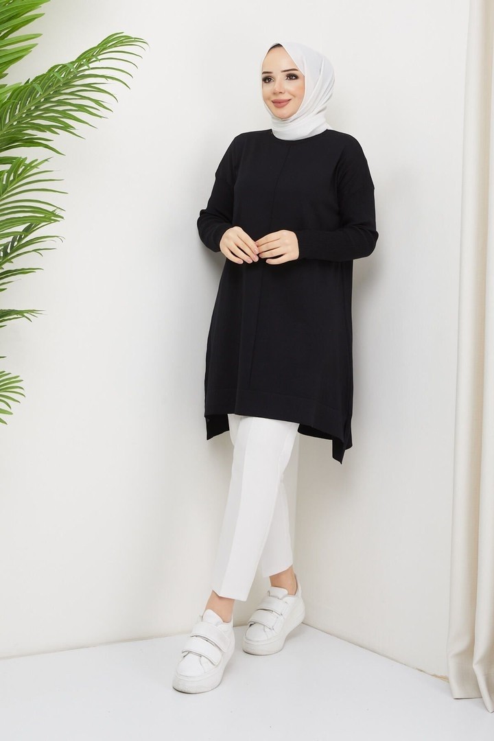 Pamuk Butik Kadın Merserize Triko Kazak Tunik görsel 8