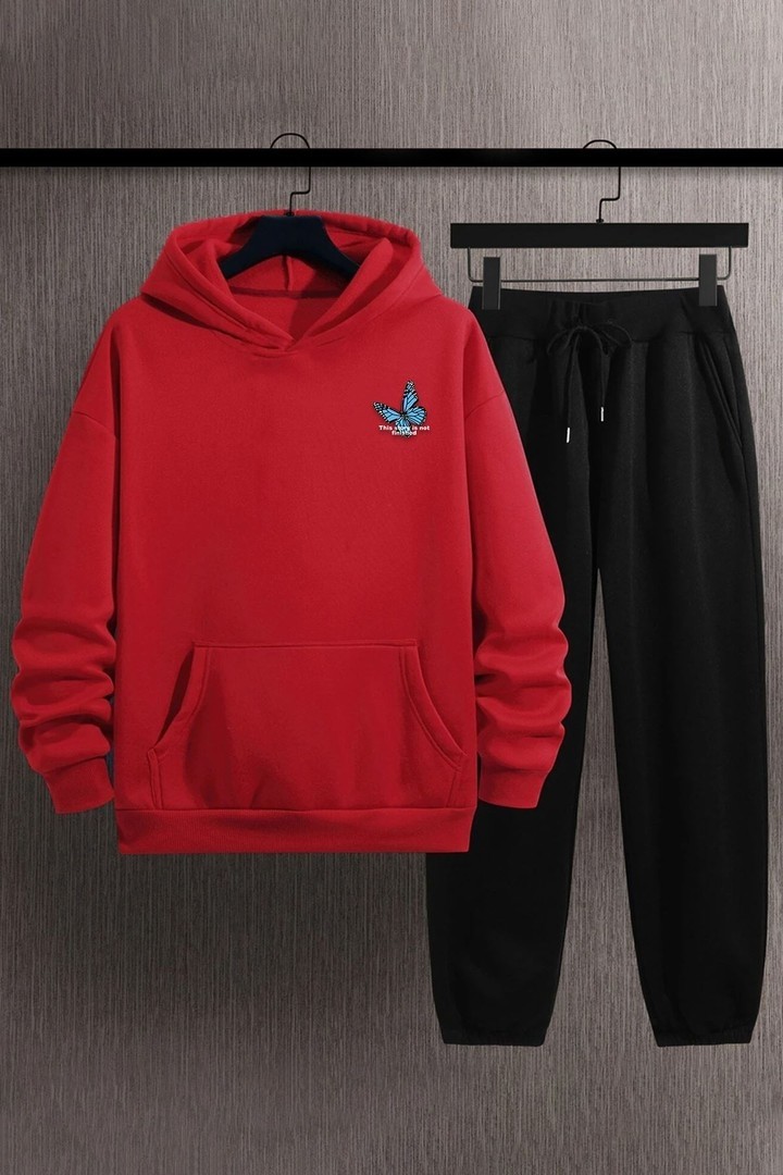 Trendypassion Uygun Tarz Unisex Kelebek Baskılı Eşofman Takımı görsel 2