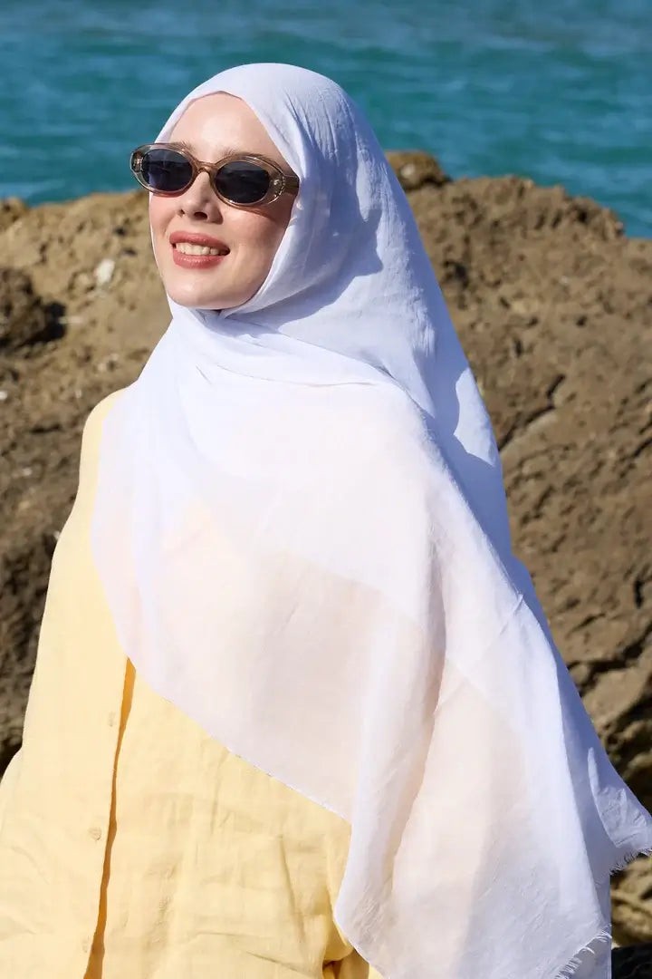 Modakaşmir Aya Serisi Şal - Kakao görsel 5