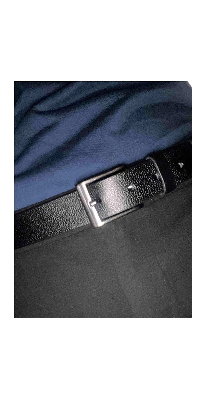 Mipek Deri Hakiki Manda Deri Unisex Lacivert Rengi Kemer 3 cm görsel 3