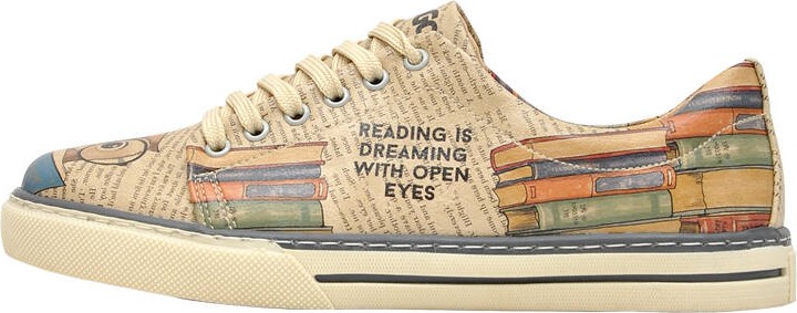 Dogo Kadın Vegan Deri Bej Sneakers - The wise owl Tasarım görsel 6