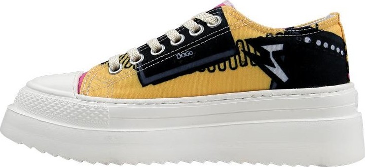 Dogo Kadın Vegan Beyaz Kalın Taban Sneakers - Rock On Tasarım görsel 6