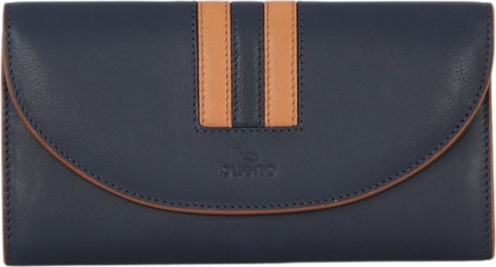 Bueno Shoes Lacivert Taba Deri Kadın Cüzdan 01WC2011 01WC2011