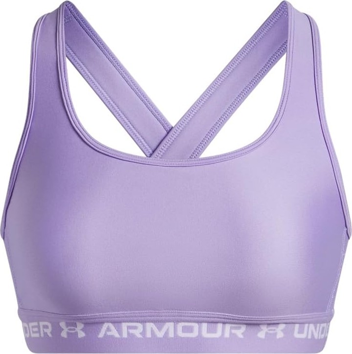 Kadın Ua Crossback Mid Heather Bra Spor Sütyeni görsel 4