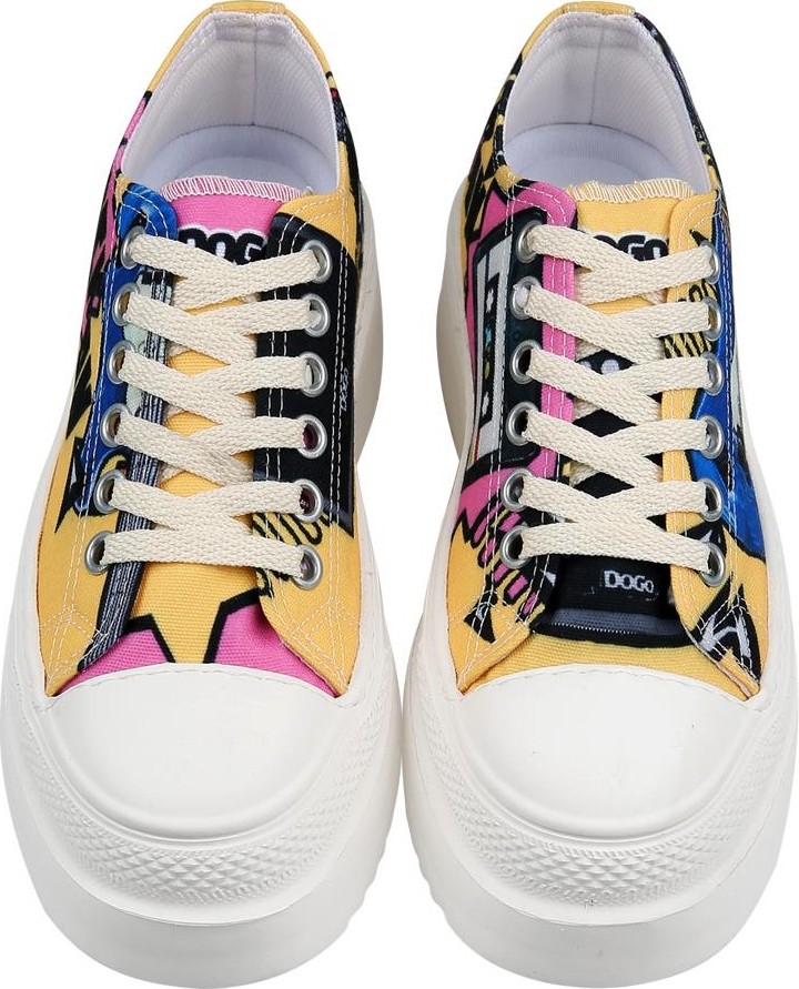Dogo Kadın Vegan Beyaz Kalın Taban Sneakers - Rock On Tasarım görsel 2