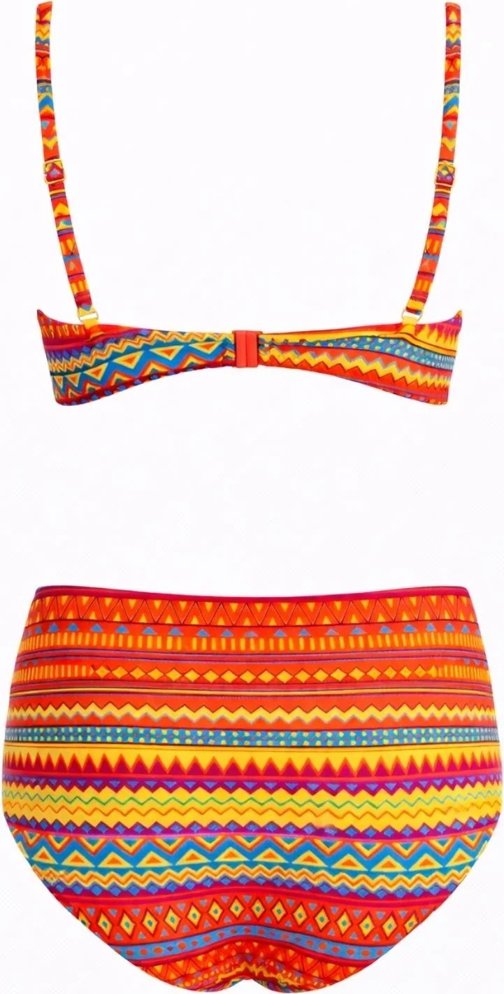 Sailor Moda Dönmeli Yüksek Bel Bikini Takım görsel 2