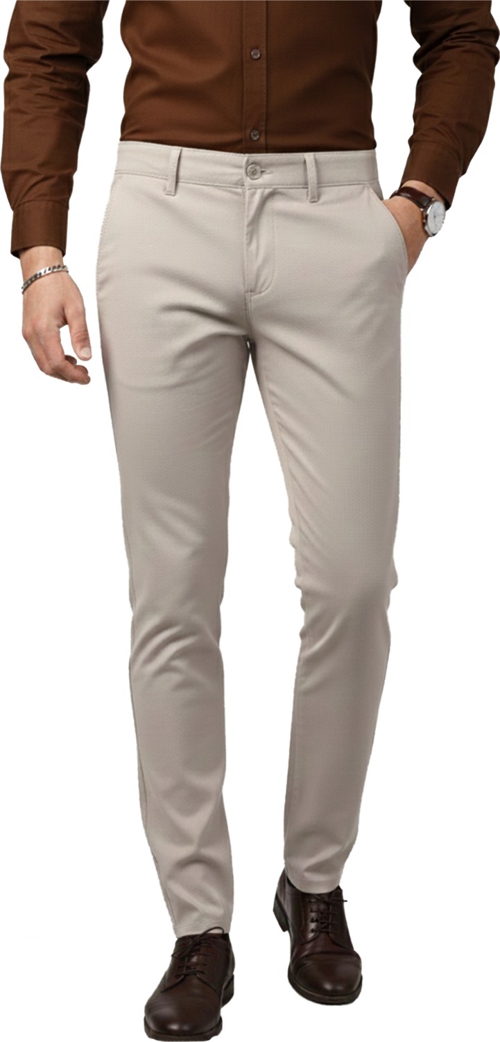 Deepsea Erkek Koyu Lacivert Modern Fit Likralı Kumaş Pantolon Günlük & Ofis Kullanımı 2602020