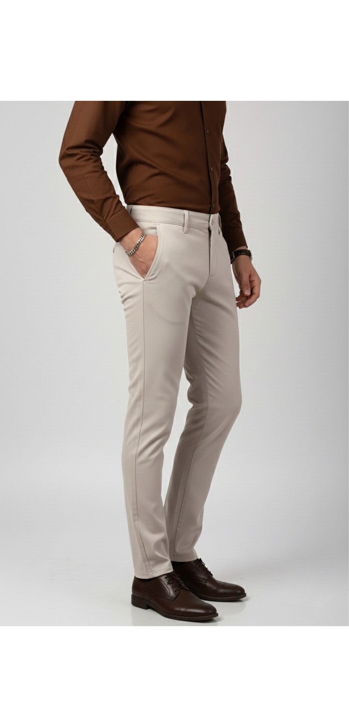 Deepsea Erkek Koyu Lacivert Modern Fit Likralı Kumaş Pantolon Günlük & Ofis Kullanımı 2602020 görsel 7