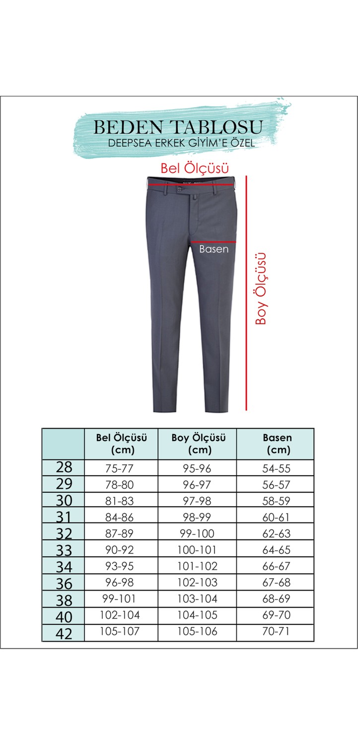 Deepsea Erkek Koyu Lacivert Modern Fit Likralı Kumaş Pantolon Günlük & Ofis Kullanımı 2602020 görsel 8