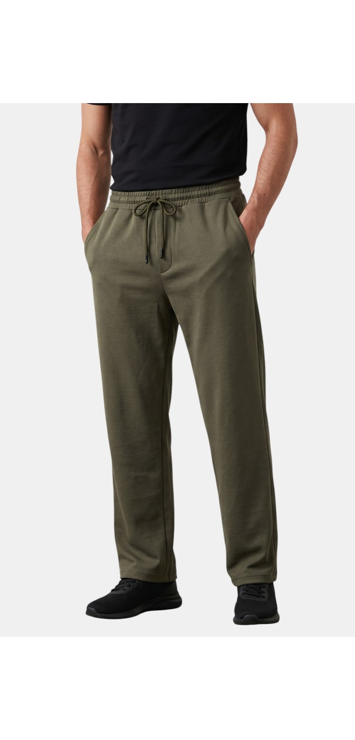 RizzUP Beyaz Baggy Style Likralı Lastikli Ipli Erkek Spor Pantolon 2600262 görsel 2