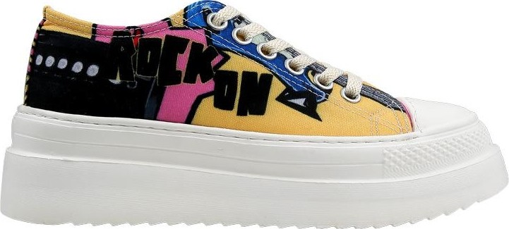 Dogo Kadın Vegan Beyaz Kalın Taban Sneakers - Rock On Tasarım görsel 7