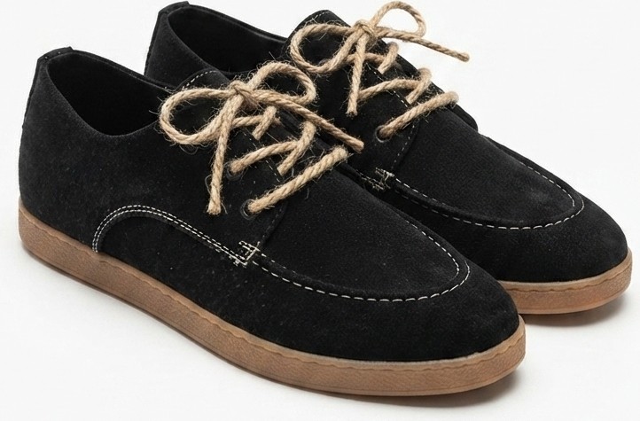 Zerenyus ZRK-X5X Premium Siyah Süet Bağcıklı Günlük Erkek Loafer görsel 2