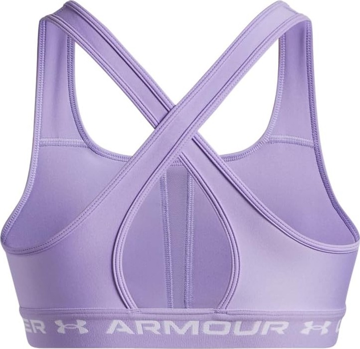 Kadın Ua Crossback Mid Heather Bra Spor Sütyeni görsel 5