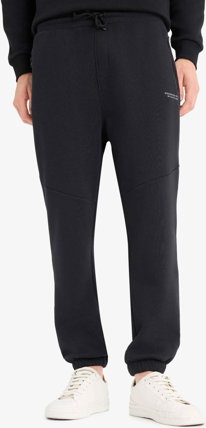 DeFacto Regular Fit Beli Bağcıklı İçi Yumuşak Tüylü Paçası Lastikli Baskılı Fermuar Cepli Eşofman Altı Y5511AZ25AU görsel 4