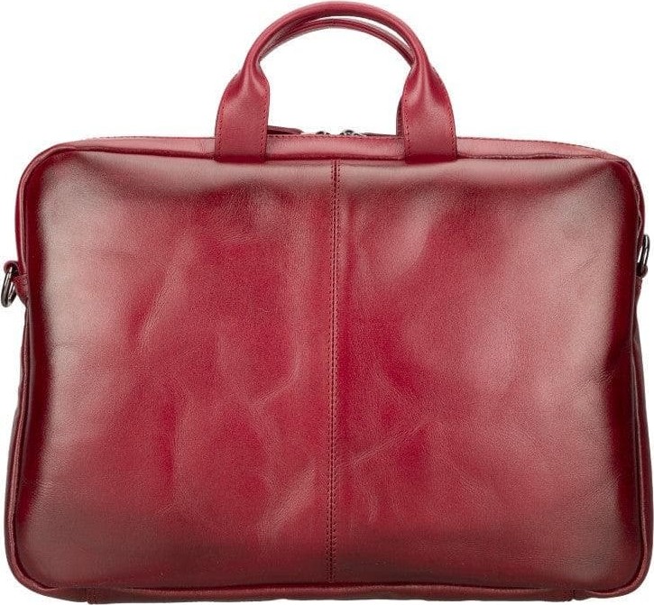 BloominBag Bloom Urban Shield 16" Crimson Red Deri Laptop / Macbook Çantası görsel 4
