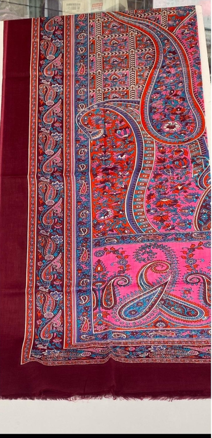 Safir Tuhafiye Pamuklu Hint Şal 190 cm x 90 cm görsel 7
