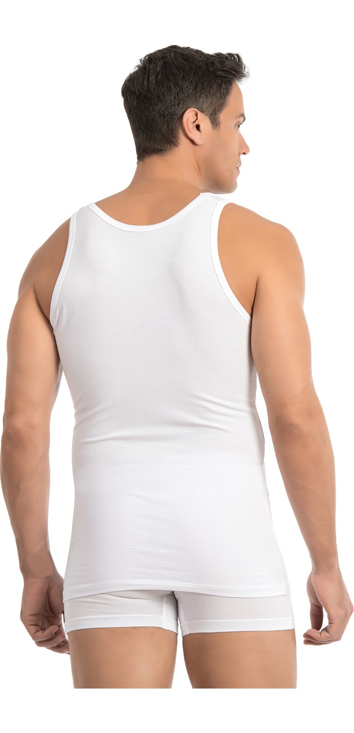 Özkan Underwear Özkan 12403 Erkek Likrasız Premium Kumaş Pamuklu Modal Esnek Rahat Kalın Askılı Atlet görsel 6