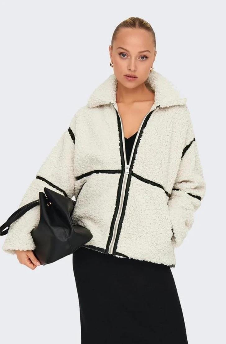 Only Onlparıs Teddy Jacket Lıfe Otw cc Beyaz 15322440 görsel 3