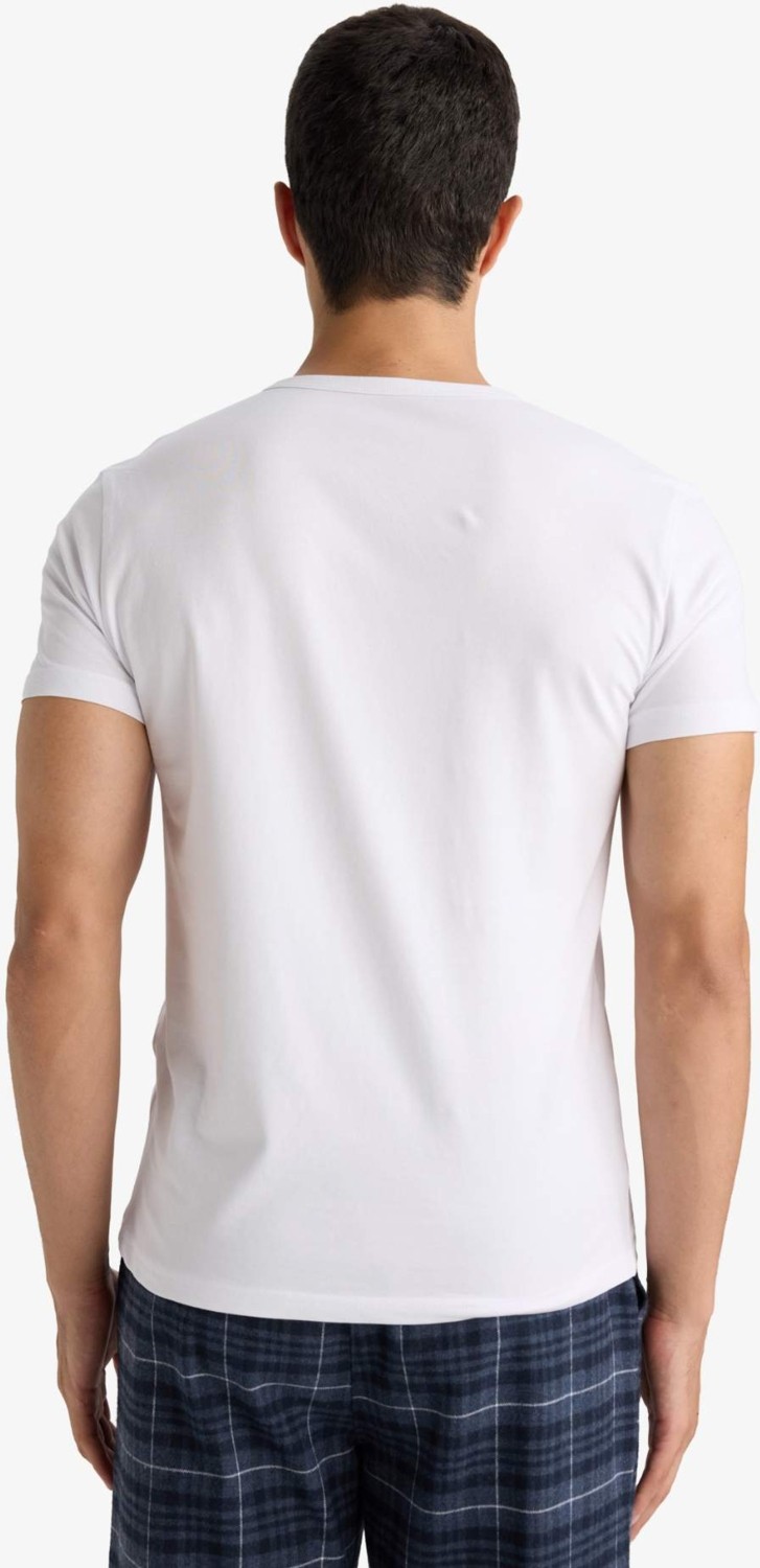 DeFacto Slim Fit V Yaka Tişört L4884AZ25AU görsel 6