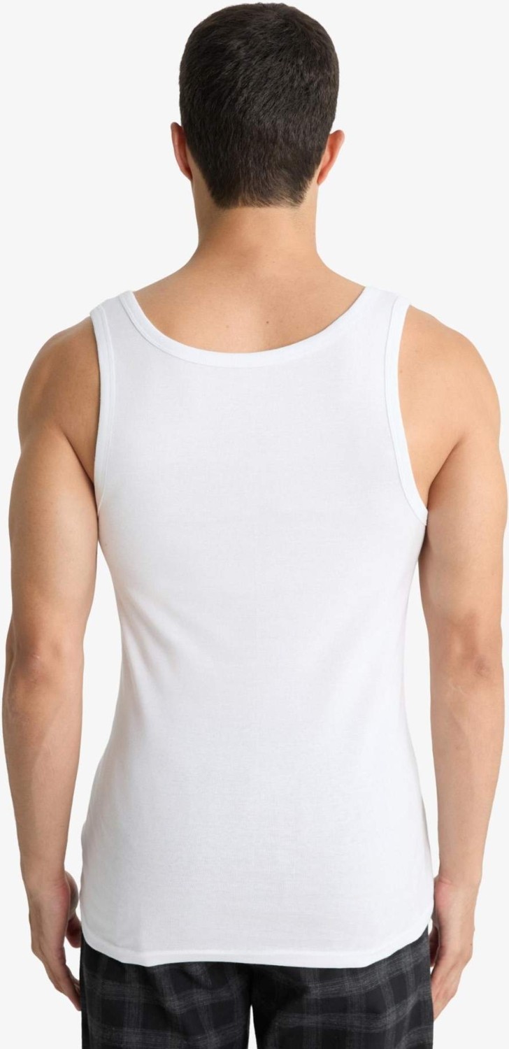 DeFacto %100 Pamuk Slim Fit Ribana 2'li Atlet Y9056AZ25WN görsel 6