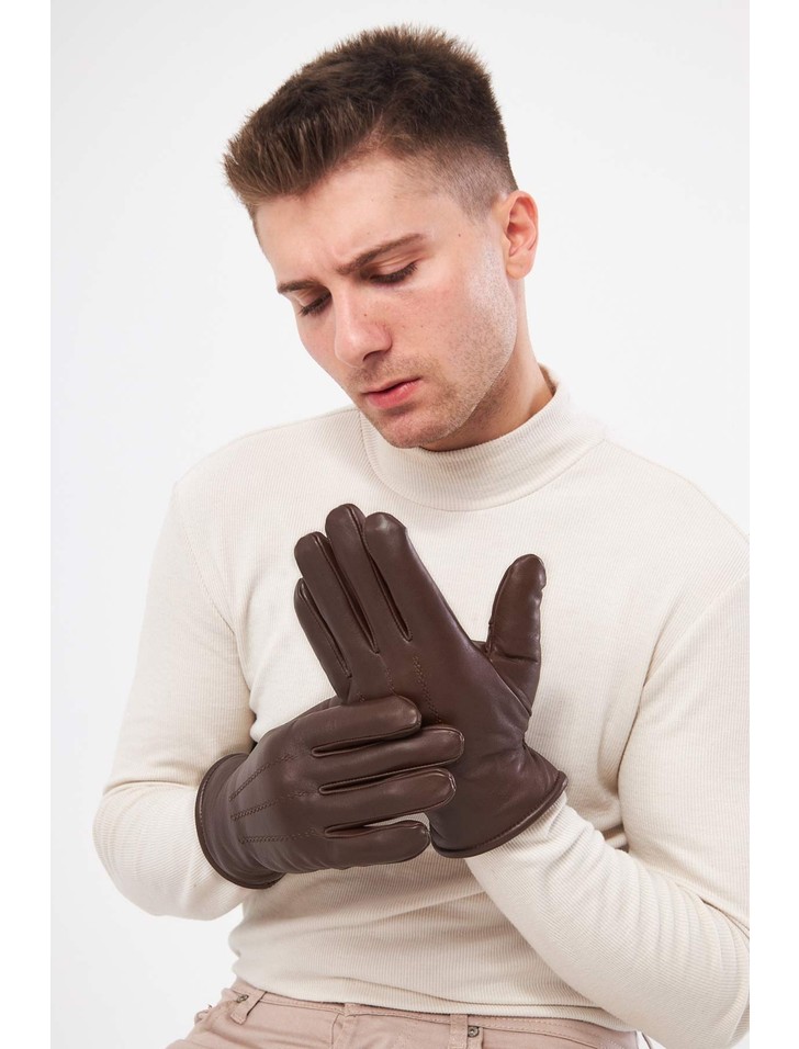 Pegia Kürklü Unisex Deri Eldiven 23EL01 görsel 6