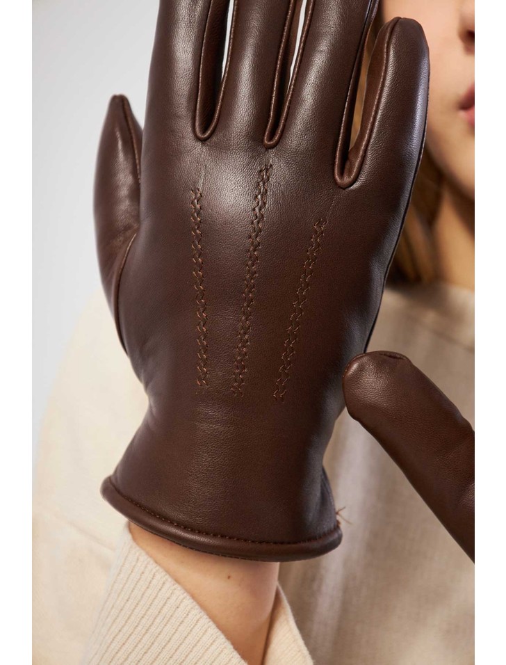 Pegia Kürklü Unisex Deri Eldiven 23EL01 görsel 7