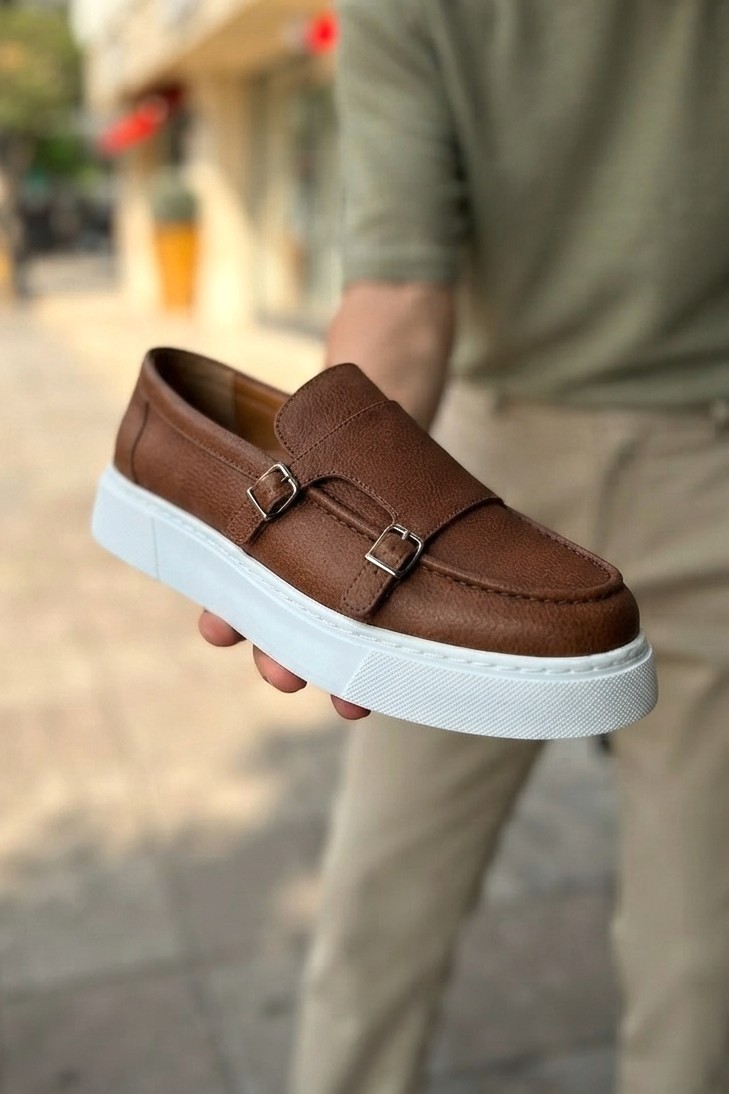 Zerenyus ZRC417 Premium Bağcıksız Günlük Erkek Loafer Taba