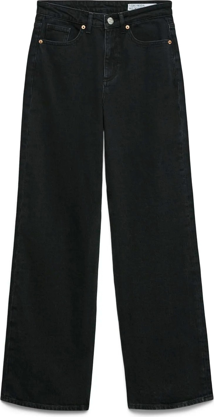 Vero Moda Siyah Kadın Geniş Fit Denim Pantolon Vmtessa Hr Wıde Jeans RA221 Ga