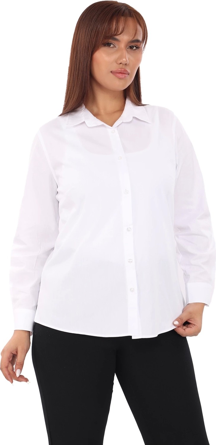 Lady Majestic Cotton Klasik Büyük Beden Ofis Gömlek