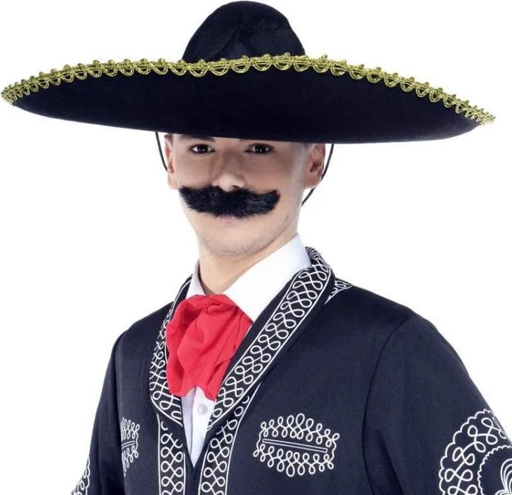 TeknoKapsül Sombrero Meksika Şapkası Mariachi Altın Şeritli Yetişkin Boy görsel 3