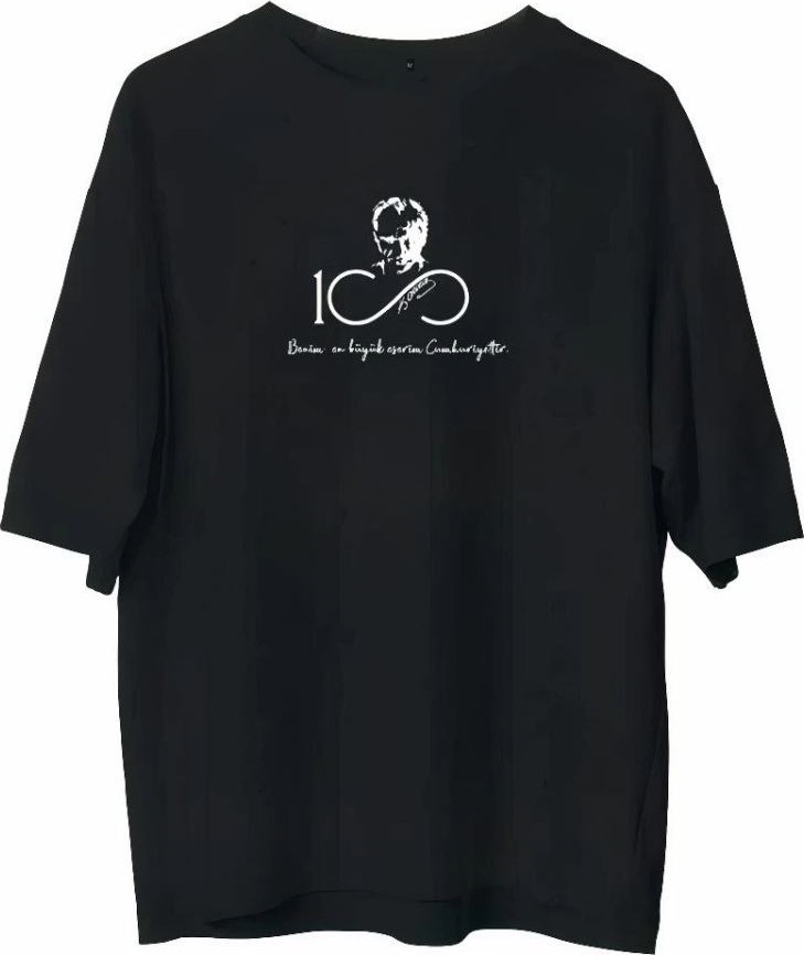 Fantastik Store Erkek Baskılı T-Shirt Kısa Kol Bisiklet Yaka Regular Fit Rahat Kalıp Günlük Tişört - Siyah