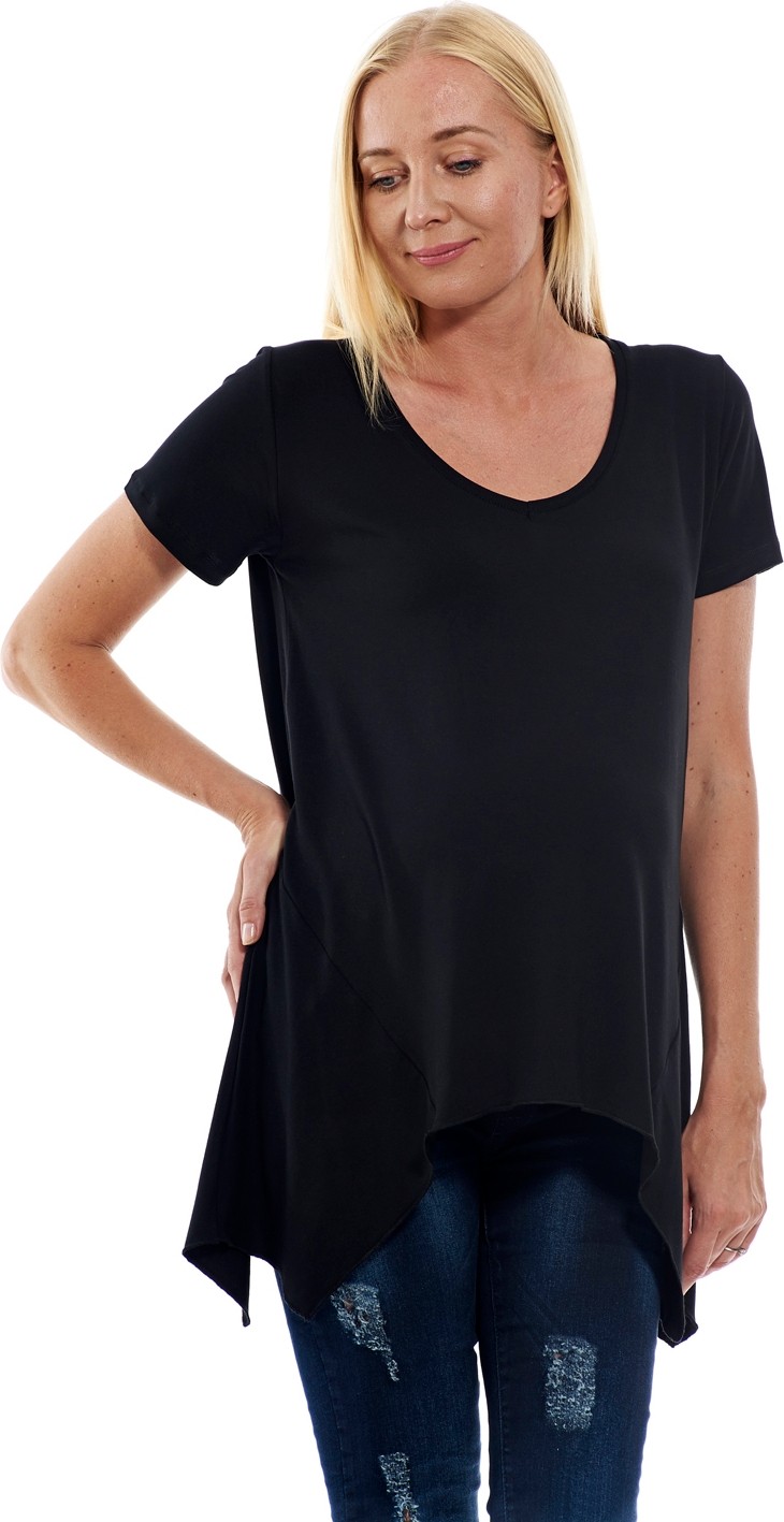 Motherway Hamile V Yaka Tunik %95 Viskoz %5 Elastan L Beden Rahat Kalıp görsel 3
