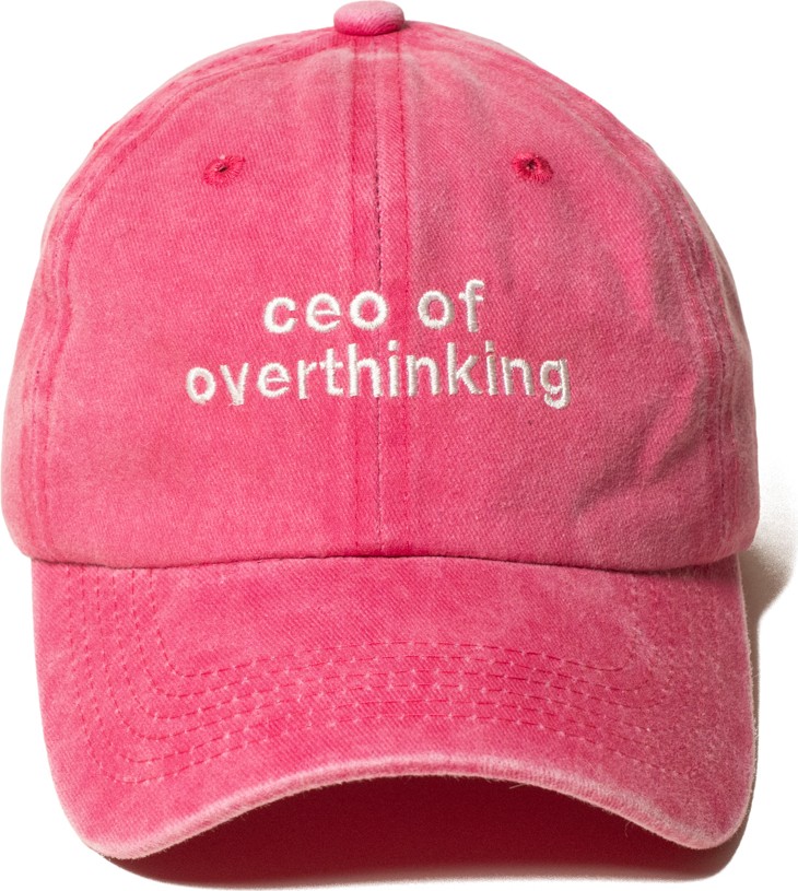 Nome Studio Nakışlı Şapka Pamuk Kumaşlı ve Yazı Nakışlı Şapka Ceo Of Overthinking Sloganlı Şapka Günlük Tarz