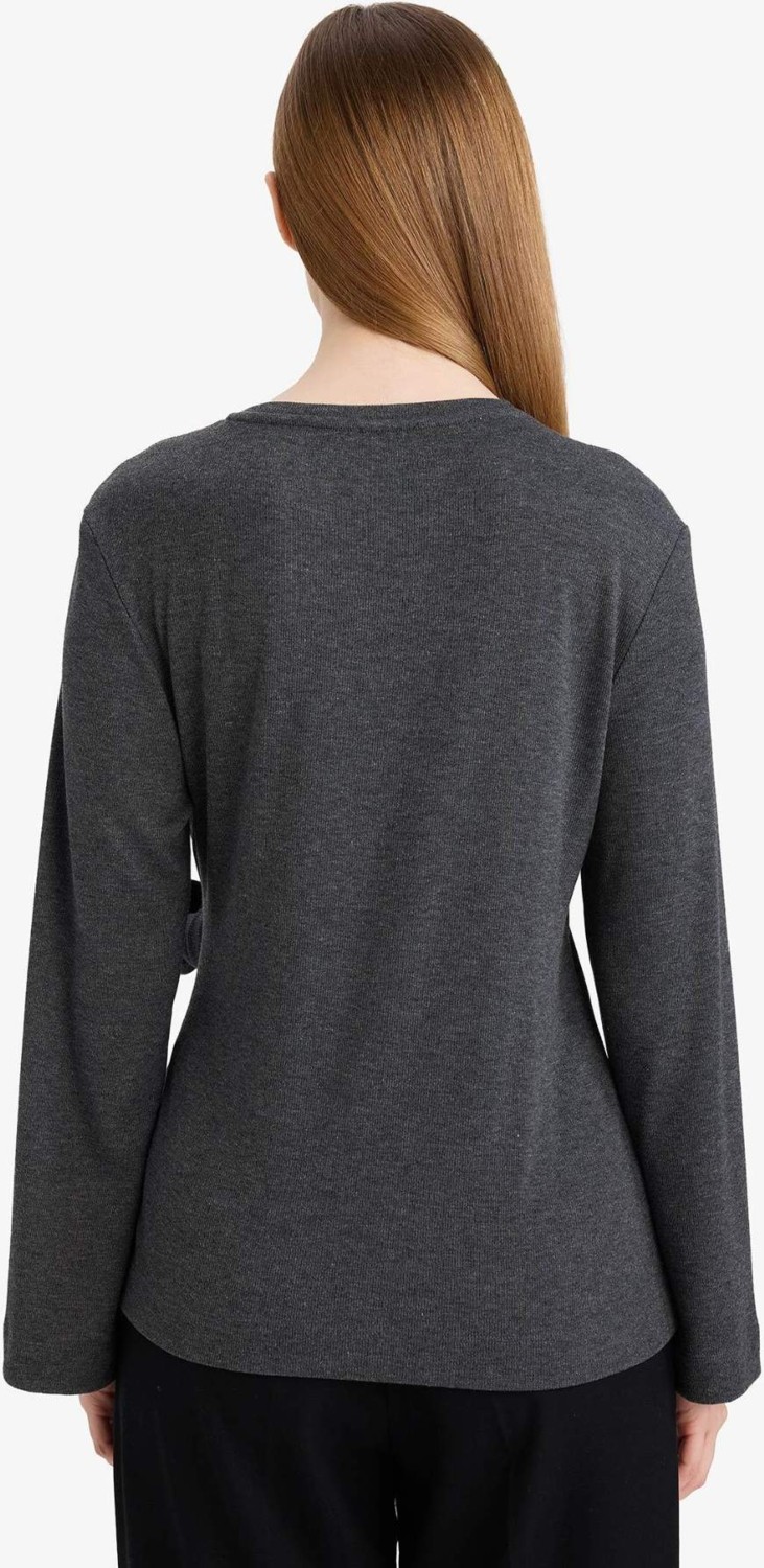 DeFacto Regular Fit Bağlamalı Tişört G2798AX26SP görsel 8