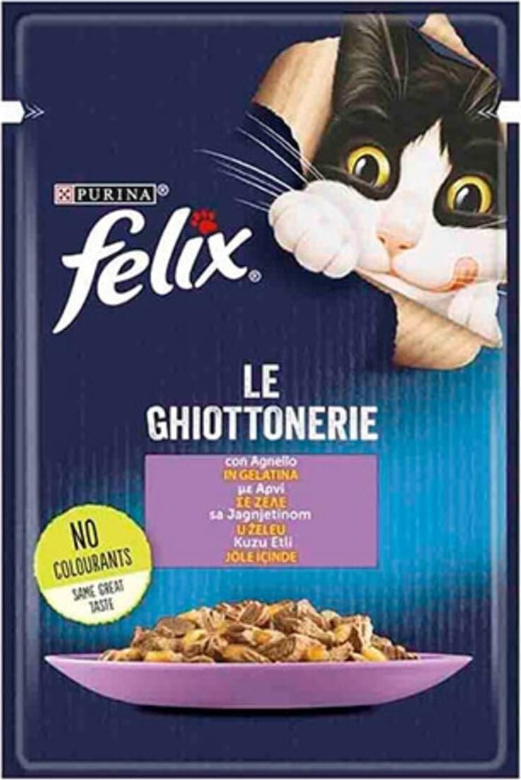 Die Grup Felix Kuzu Etli Kedi Yaş Mama (26 x 80 Gr)