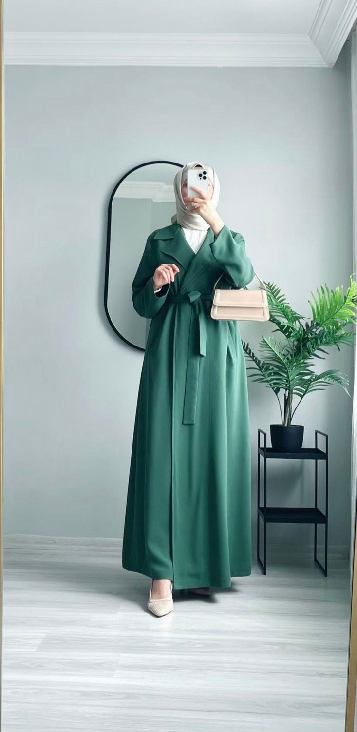 Wedof Design Kuşaklı Uzun Kap Trench Tunik görsel 5