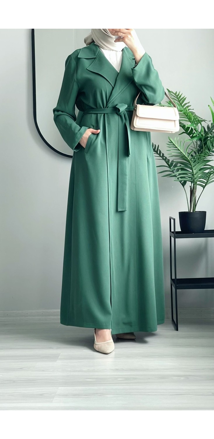 Wedof Design Kuşaklı Uzun Kap Trench Tunik görsel 7