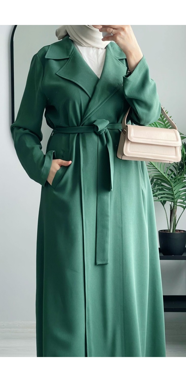 Wedof Design Kuşaklı Uzun Kap Trench Tunik görsel 8
