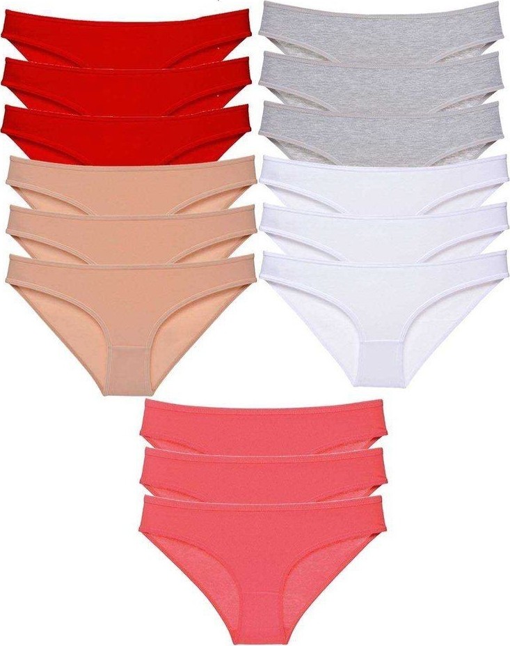 Kuzgun Ticaret 15 Adet Süper Eko Set Likralı Kadın Slip Külot 522