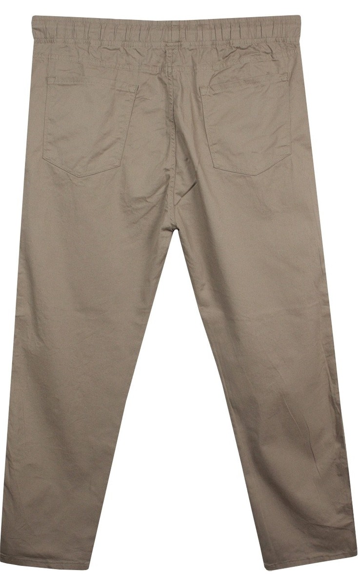 Maruf Shop Erkek Büyük Beden 100 KILO-180 Kilo Arası Için Uygun Bağcıklı Gabardin Pantolon Siyah görsel 2