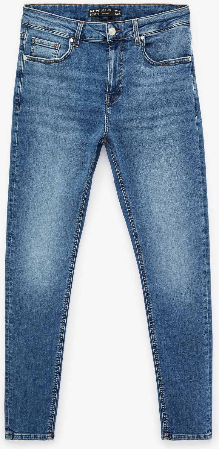Koton Normal Bel Pamuklu Skinny Fit Jean Pantolon - Michael Jean görsel 5